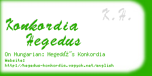 konkordia hegedus business card